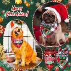 Abbylike 50 Pcs Christmas Plaid Dog Bandanas for Large Small Dog - Image 5