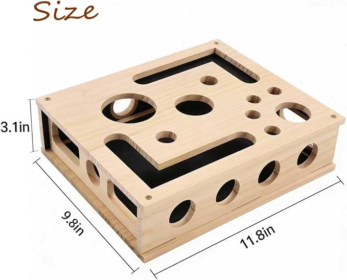 2026 New Cat Scratch Puzzle Enrichment Box, Cats Nail File Enrichment Box with Sandpaper Inside, Stress-Free Alternative to Trimming Nails, Cat Toys Interactive for Indoor Cats Nail Scratcher