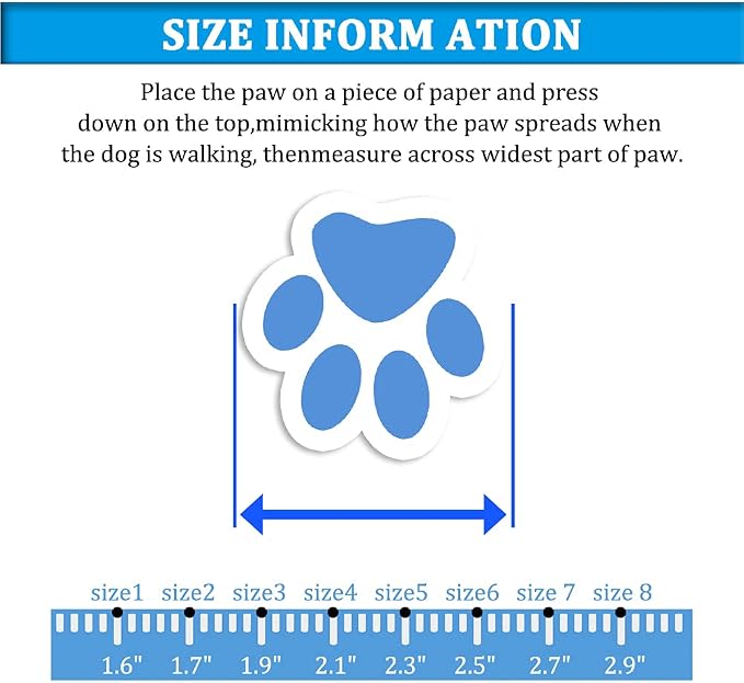 CovertSafe& Dog Boots for Dogs Non-Slip, Waterproof Dog Booties for Outdoor, Dog Shoes for Medium to Large Dogs 4Pcs with Rugged Sole Black-Blue