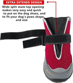 QUMY Dog Shoes for Large Medium Dog Boots & Paw Protectors for Hot Pavement | Summer Heat Protection, Mesh Breathable Nonslip Dog Booties for Hardwood Floors Indoor, Outside Walking Running Hiking Red
