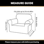 Stretch Armchair Covers for Chairs Slipcovers for Living Room Couch Covers for Chair Protectors Cover for Dogs/Pets/Kids, Feature Checks Pattern Jacquard Bouncy, Thick and Soft,Macchiato
