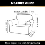 Stretch Chair Cover Chair Slipcovers with Arms 1-Piece Chair Sofa Slipcovers or Living Room Non Slip Armchair Cover Furniture Protector Dogs Pet Friendly(Armchair,Taupe)