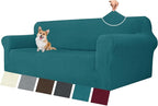 MAXIJIN Stretch Oversized Couch Covers for 3 Cushion Couch (91"-110"), 1-Piece Large Sofa Cover Slipcover Furniture Protector for Kids,Dogs (Extra Large, Diamond Pattern Blackish Green)