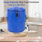 Newget 20lb Airtight Stainless Steel Dog Food Storage Container with Scoop | Airtight, Sturdy, Moisture-Proof, Large Metal Cat & Dog Food Container with Lid, Prevents Pets from Opening, Easy to Clean