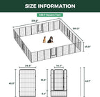 FXW Rollick Dog Playpen, Indoor, Yard & RV Camping, 45" H, 32 Panels | Easy setup, Heavy-duty, DIY layouts, for Large Dogs, Patented