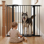 Mumeasy 36" Tall Baby Gate, Walk Through Dog Gate for Stairs & Doorways | Extra tall design, secure pet barrier, one hand operation, easy access, for dogs cats babies toddlers