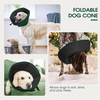 Dog Cone Collar After Surgery for Medium Dogs, Adjustable Soft Recovery Cone for Dogs to Stop Licking Biting, Comfortable Pet Elizabethan Alternative for Wound Healing