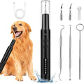 ETACCU Dog Plaque Remover for Teeth, Dog Plaque Remover Tool with LED Light, 5 Modes Teeth Cleaning Tools, Low Noise Pet Tooth Brushing Kit Dental Tools for Dog and Cat, Black