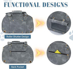 Dog Carrier Purse, Pet Bag Bling Waterproof Premium Leather Pet Travel Portable Bag for Cat and Small Dog Home & Outdoor Small Grey