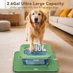 10L No Spill Dog Water Bowl, 2.6 Gal Stainless Steel No Splash Large Dog Water Bowl with Non-Slip Silicone Mat, Spill Proof Slow Drinking Pet Bowls for Messy Drinkers Indoor/Outdoor Use Green