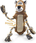 BUYPOW Squeaky Dog Toys, Interactive Tug of War Puppy Toys, Funny Plush Dog Chew Toys, Stuffed Dog Toys for Small,Medium and Large Dogs - Lion