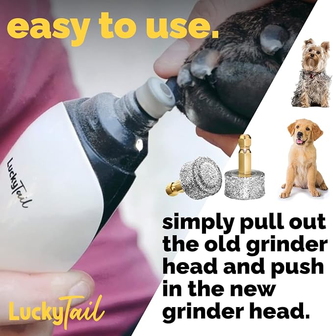 Dog Nail Grinder - Regular - Replacement Head - for Small, Medium & Large Dogs - Premium Quality - Diamond Tip Drill Bit - Professional Dog Nail Trimmers - Grooming Tool kit - 1 Pack