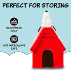Silver Buffalo Peanuts Snoopy and House, 3D Sculpted Snack Jar | Ceramic Cookie, 5.25” x 5”, 7 75