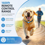 Shock Collar for Dogs, Dog Training Collar with Remote Control for 2 Dogs, 3 Training Modes with Beep, Vibration and Satic, Waterproof, Rechargeable for Large Medium