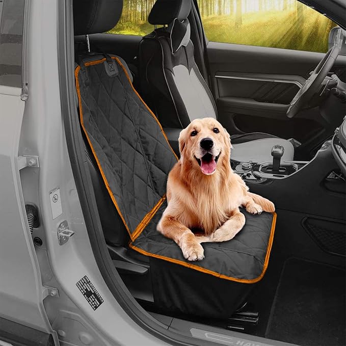 AsFrost Dog Car Seat Cover for Cars SUVs Trucks, Thicked 600D Oxford Heavy Duty Waterproof Front Car Seat Covers for Dogs Durable Nonslip Padded Pet Car Seat Protector with Side Flaps, 2 Pack | Thicked 600D Oxford,Heavy Duty, Waterproof,Durable, Nonsli...