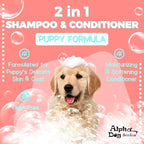 Puppy Grooming Natural Dog Shampoo and Conditioner with Aloe Vera, pH balanced Shampoo for Dogs, Tear-Free, Moisturizing Dog Shampoo for Sensitive Skin - 26.4 Oz