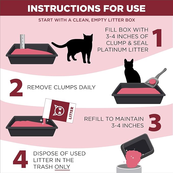 ARM & HAMMER Clump & Seal Platinum Clumping Cat Litter, Exclusive, 27.5 Lbs | Clumping Litter, Rock-Hard Clumps, Baking Soda Odor Eliminators, 14-Day Odor Control