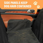 Active Pets Waterproof Hammock Standard Car Seat Cover, Fits Sedans Hatchbacks Crossovers Coupes Compact Vehicles, Secure Convertible Travel Bed Protects Backseat Cargo from Dogs, Black w/Black Trim