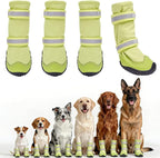 Dimicoo Dog Shoes,Waterproof Dog Boots for Winter,Anti-Slip Dog Snow Booties for Large Small Medium Dogs,Reflective Paw Protectors for Outdoor Walking Hiking