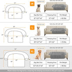 GGIB Calming Dog Bed Fluffy Plush Dog Mat for Furniture Protector with Removable Washable Cover for Large Medium Small Dogs and Cats (Extra Large (53x39.3x6), Grey)