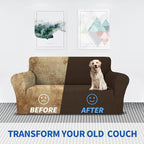 MAXIJIN Loveseat Cover Sofa Covers (55"-69"), 1-Piece Stretch Couch Covers for 2 Cushion Couch Love Seat Slipcover with Elastic Bottom for Kids,Dog (Loveseat, Diamond Pattern Coffee)