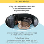 Kitty Sift Disposable Cat Litter Box Jumbo, 6 Count, Durable and Portable for Travel and Home, Eco-Friendly Disposable Litter Box Controls Odor
