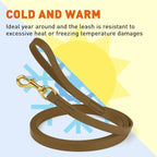 Viper Biothane K9 Working Dog Leash Waterproof Lead for Tracking Training Schutzhund Odor-Proof Long Line with Solid Brass Snap for Puppy Medium and Large Dogs, 33ft Coyote Brown