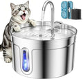 Stainless Steel Cat Water Fountain - 74oz/2.2L Ultra-Silent | 2 Filters Included, Visible Water Level, Dishwasher Safe, for Indoor Cats & Small Dogs