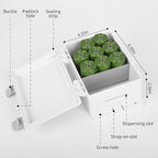 Dog Poop Bag Dispenser,Wall-mounted Waterproof Pet Waste Bags Dispenser Holds Up to 8 Rolls of Waste bags，Outdoor Wall, Stake, Pole, Fence Mounted, Fits Home, Porch, Lawn, Yard (only dispenser)