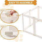Khaki Buckles for Acrylic Dog Playpen Indoor | DIY Kit Expansion, Easy Assemble, Durable Replacement Parts for This Set Only, 4 Buckles & 4 Connectors & 4 T-Buckles