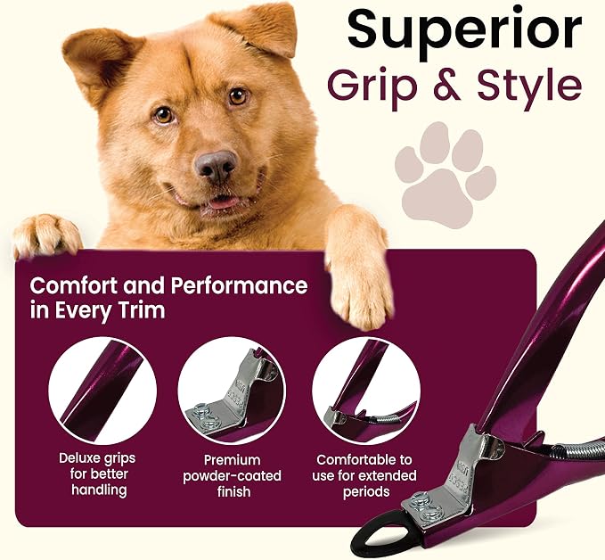 Candy Series Dog Nail Clippers for Small to Medium Dogs – USA-Made Professional Guillotine Pet Nail Trimmer with Replaceable Blade System