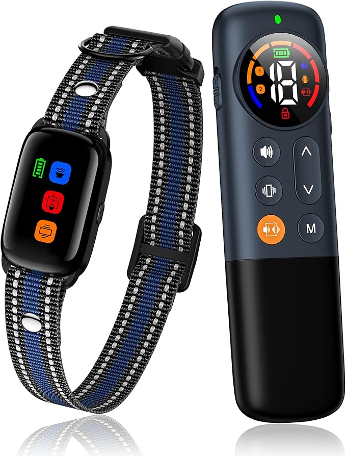 No Shock Dog Training Collar Vibrating Dog Collar with Remote 3300ft, Beep and Vibration Collar for Dogs 10-120lbs, Waterproof | Safe Lock | Painless&Humane to Stop Bad Behaviors