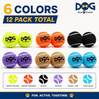 INSUM Squeaky Tennis Balls for Dogs, 12 Pack 2.5'' Medium Dog Toys Balls | Durable Non-Toxic Outdoor Dog Toys Balls with Mesh Bag, SGS Certified, Colorful Fetch Toys, Medium Large Breeds Squeaky