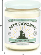 Pet's Favorite Pet Odor Candle, Clean Burning, Long Lasting Scented Candles with a Cotton Wick. (Pumpkin Spice and Forest Pine, Pack of 2)