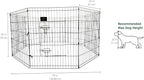 PJYuCien Puppy Playpen with Top Cover & Bottom Pad, 8 Panels 30" H, Gray | 24"W, Small Pet Safe Sanctuary, Foldable Octagonal Pen, Versatile, Indoor & Outdoor, Backyard Pasture, Protects Floors