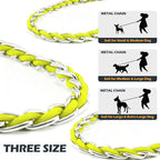 S-ETOVUS-Chain Dog Leash, Bite-Proof Metal Leash, with Padded Handle | Three Sizes 7.25FT/5.2FT/4FT, Woven From Nylon Rope And Chain, Durable And Bite-Resistant, Comfortable With Padded Handles