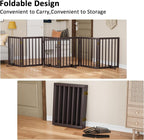 Freestanding Pet Gate 55-110" Extre Wide, Foldable Dog Gate for the Doorways House, Pet Gates for Dogs, Doogie Puppy Fence Gate