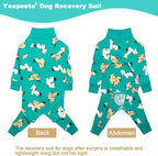 Dog Recovery Suit After Surgery Female Male, Medium Large Dog Neuter Shirt Cone Alternatives Prevent Licking Surgical Onesies (Green Pony, 4XL)