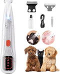 2026 New Pet Precision Trimmer, Dog Paw Trimmer with LED Light, Ultra Quiet | IP68 Waterproof, Dual-Speed Motor, Suit for Trimming Paw, Ear, Face, Butt, Eyebrows, USB Rechageble