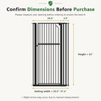 Floisdace 63" Extra Tall Pet Gate for Cat/Dog, Adjustable 29.9-37.4" Wide Auto Close Tall Cat Gate, No Drilling Pressure Mount Kit, Dog Gate for Doorways, Hallways, Kitchen, Black