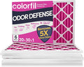 20x30x1 Air Filter (6-Pack) | Made in the USA | Color Changing | Remove Cat and Dog Odor | MERV 8 for Pet Hair Dander and Dust | 19.75"x29.75"x0.75" Exact Size