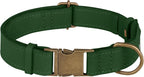 AirTag Dog Collar - Genuine Leather Dog Collar with Apple AirTag Holder and Metal Buckle - Smart GPS Tracking Pet Collars (Dark Green, XL, 20"-25" Neck Fit)