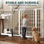 Mumeasy 36" Tall Dog Gate, Auto Close Baby Gate for Stairs & Doorways | Extra tall design, prevents climbing, one hand operation, sturdy metal frame, for dogs pets babies toddlers