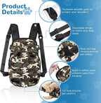 YUDODO Pet Dog Carrier Backpack Adjustable Front Carrier for Small Dog Cat | Legs Out Design, Easy-Fit Travel Backpack, Hiking and Walking, Durable Comfortable, Perfect for Outdoor, Camouflage green, L