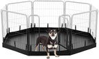 PJYuCien Octagon Playpen Bottom Pad for 24'' Width 8 Panel Pen, Black | Protect Floor, Easy to Move and Clean, Perfect for Puppy, Duck, and Other Small Animals, Hook Connect