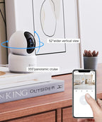 GALAYOU Indoor Camera, Pet Camera for Home Security in 2K, 2.4GHz WiFi, G2 | Nanny Camera/Baby Monitor with Night Vision, Siren, 24/7 TF Card Storage, 360° PTZ, Supports Alexa and Google Assistant