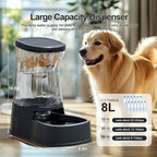 Gardner Pet Automatic Dog Water Dispenser Gravity Stainless Steel Water Waterer Feeder, 100% BPA-Free Large Capacity Water Feeding Bowls for Medium & Large-Sized Dogs,Cats, Other Pets -(2.1 Gallons)