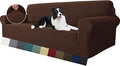 MAXIJIN Super Stretch Couch Cover for 3 Cushion Couch, 1-Piece Universal Sofa Covers Living Room Jacquard Spandex Furniture Protector Dogs Pet Friendly Fitted (Extra Large, Coffee)