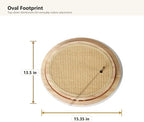 Instinct Wood Play System Cat Scratcher, Oval Wooden Scratching Pad with 3 Ball Track, Long Feather Wand, Catnip and No-Tool Setup, 15 x 13 Inch