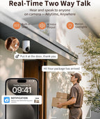 𝟐𝐊 Indoor Cameras for Home Security, for indoor Baby Pet Dog Cat Nanny | Auto tracking,5G&2.4G WiFi,Work with Alexa,AI Voice Output,Instant Alert,Night Vision,IP65
